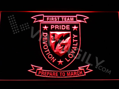 1st Battalion 7th Marines LED Sign - Red - TheLedHeroes