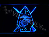 1st Battalion 8th Marines LED Neon Sign Electrical - Blue - TheLedHeroes