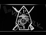 1st Battalion 8th Marines LED Neon Sign Electrical - White - TheLedHeroes