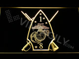 FREE 1st Battalion 8th Marines LED Sign - Yellow - TheLedHeroes