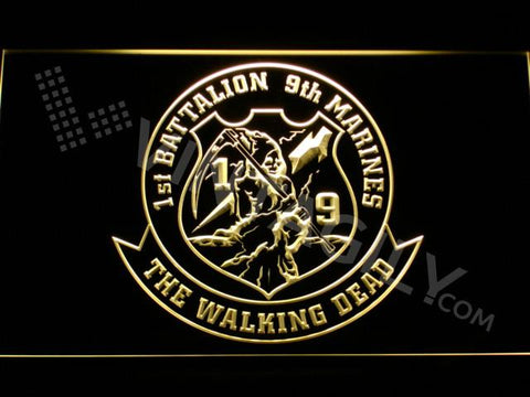 1st Battalion 9th Marines LED Neon Sign Electrical - Yellow - TheLedHeroes