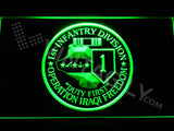 1st Infantry Division Operation Iraqi LED Sign - Green - TheLedHeroes