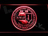 1st Infantry Division Operation Iraqi LED Neon Sign Electrical - Red - TheLedHeroes