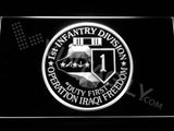 1st Infantry Division Operation Iraqi LED Neon Sign USB - White - TheLedHeroes