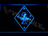 1st Tank Battalion LED Neon Sign USB - Blue - TheLedHeroes