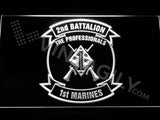 2nd Battalion 1st Marines LED Sign - White - TheLedHeroes