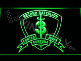 2nd Battalion 3rd Marines LED Neon Sign USB - Green - TheLedHeroes