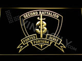 2nd Battalion 3rd Marines LED Neon Sign USB - Yellow - TheLedHeroes