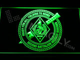 2nd Battalion 7th Marines LED Neon Sign USB - Green - TheLedHeroes