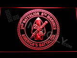 2nd Battalion 8th Marines LED Sign - Red - TheLedHeroes