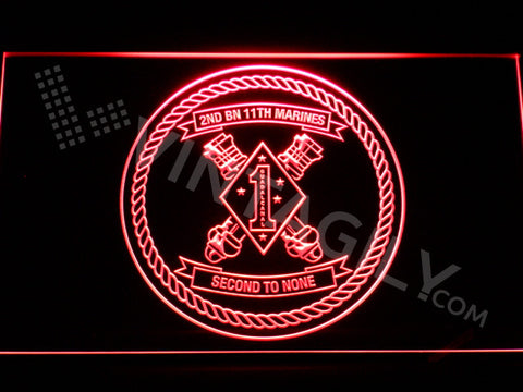 2nd Battalion 11th Marines LED Sign - Red - TheLedHeroes