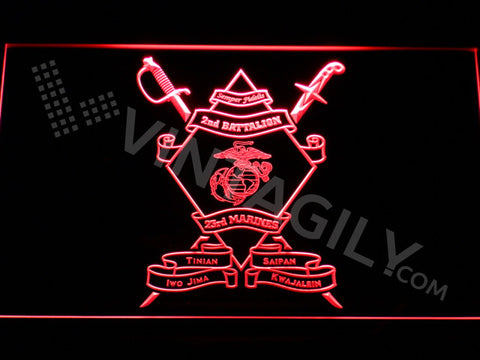 FREE 2nd Battalion 23rd Marines LED Sign - Red - TheLedHeroes