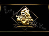 2nd Battalion 24th Marines LED Neon Sign USB - Yellow - TheLedHeroes