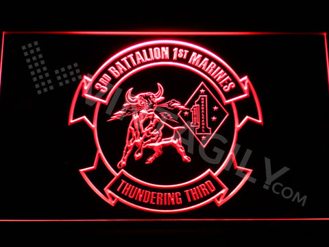 3rd Battalion 1st Marines LED Sign - Red - TheLedHeroes