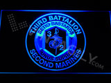 3rd Battalion 2nd Marines LED Sign - Blue - TheLedHeroes