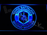 3rd Battalion 2nd Marines LED Neon Sign Electrical - Blue - TheLedHeroes