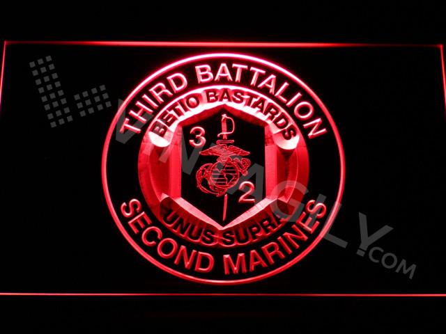 3rd Battalion 2nd Marines LED Neon Sign Electrical - Red - TheLedHeroes