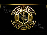 3rd Battalion 2nd Marines LED Sign - Yellow - TheLedHeroes