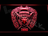 3rd Battalion 4th Marines LED Neon Sign USB - Red - TheLedHeroes