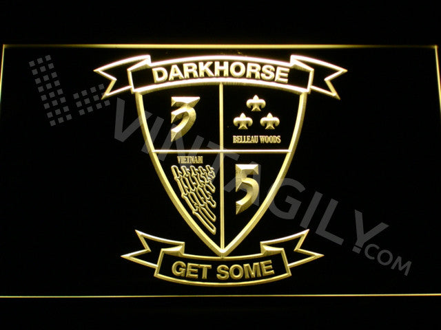 FREE 3rd Battalion 5th Marines LED Sign - Yellow - TheLedHeroes