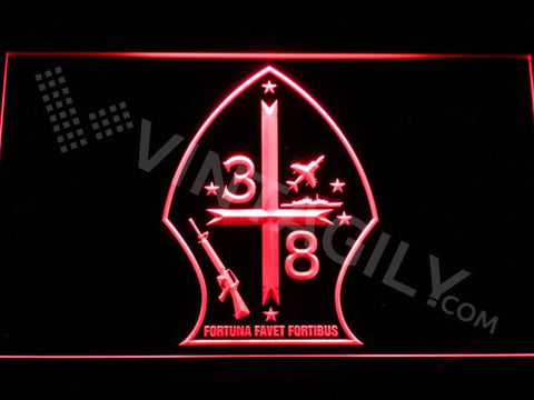 3rd Battalion 8th Marines LED Neon Sign USB - Red - TheLedHeroes