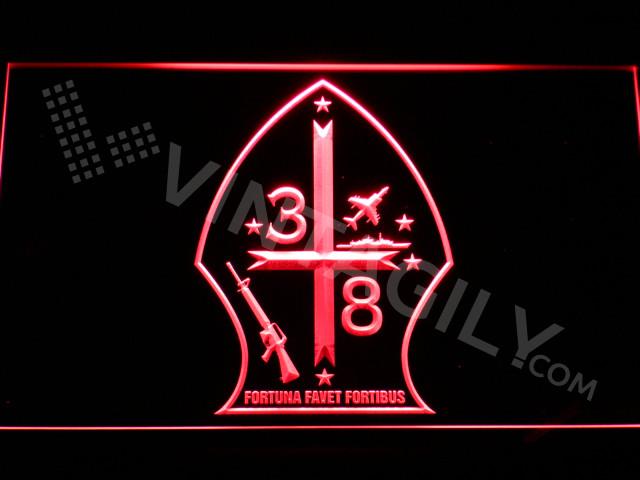 3rd Battalion 8th Marines LED Neon Sign Electrical - Red - TheLedHeroes