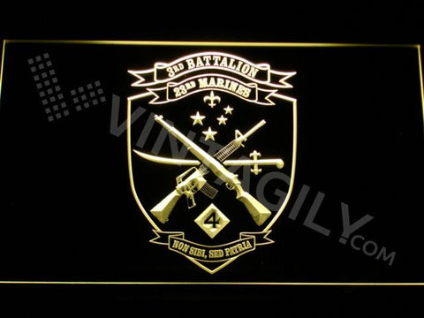 3rd Battalion 23rd Marines LED Neon Sign Electrical - Yellow - TheLedHeroes