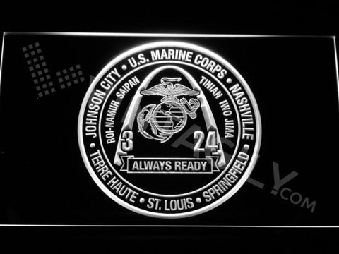 3rd Battalion 24th Marines LED Neon Sign Electrical - White - TheLedHeroes