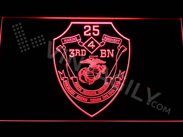 3rd Battalion 25th Marines LED Sign - Red - TheLedHeroes