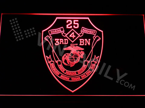 FREE 3rd Battalion 25th Marines LED Sign - Red - TheLedHeroes