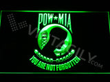 FREE Prisoners Of War - Missing In Action (POW-MIA) LED Sign - Green - TheLedHeroes