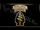Special Forces Airborne LED Sign - Yellow - TheLedHeroes