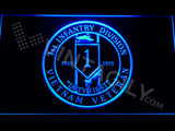 1st Infantry Division Vietnam Veteran LED Sign - Blue - TheLedHeroes