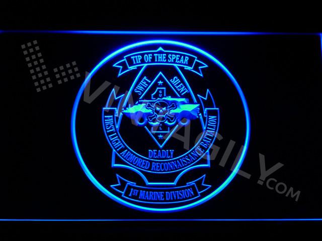 1st Reconnaissance Battalion LED Neon Sign Electrical - Blue - TheLedHeroes