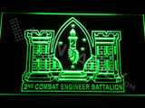 2nd Combat Engineer Battalion LED Neon Sign Electrical - Green - TheLedHeroes