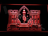 FREE 2nd Combat Engineer Battalion LED Sign - Red - TheLedHeroes