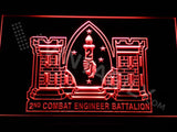 2nd Combat Engineer Battalion LED Neon Sign Electrical - Red - TheLedHeroes