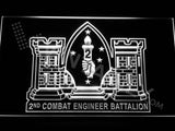 2nd Combat Engineer Battalion LED Neon Sign Electrical - White - TheLedHeroes