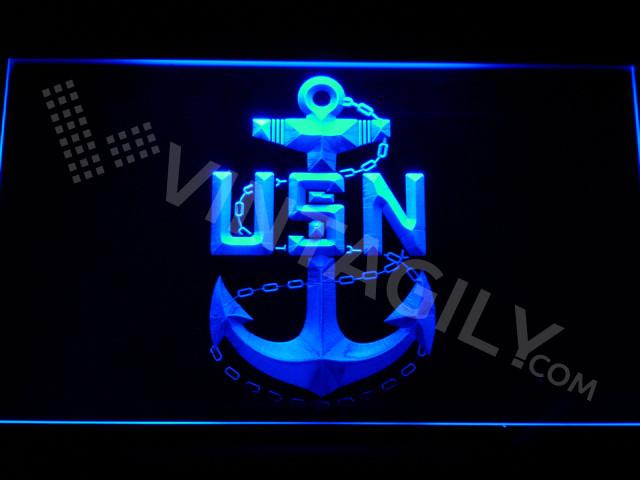 US Navy LED Neon Sign USB - Blue - TheLedHeroes