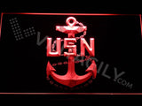 US Navy LED Neon Sign USB - Red - TheLedHeroes