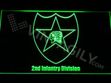 FREE 2nd Infantry Division LED Sign - Green - TheLedHeroes