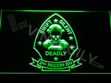 2nd Reconnaissance Battalion LED Neon Sign USB - Green - TheLedHeroes