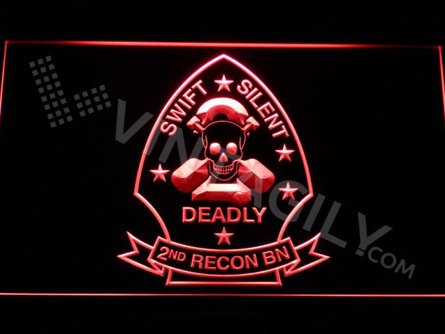 2nd Reconnaissance Battalion LED Neon Sign Electrical - Red - TheLedHeroes