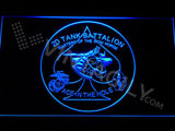 2nd Tank Battalion LED Neon Sign USB - Blue - TheLedHeroes