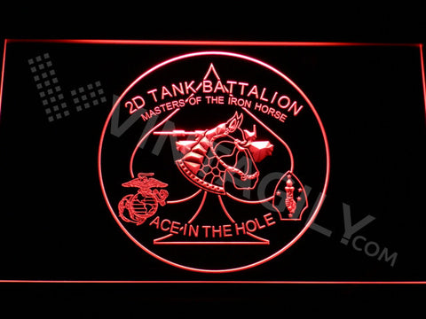 2nd Tank Battalion LED Sign - Red - TheLedHeroes