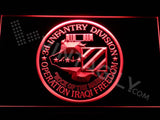 3rd Infantry Division (Operation Iraqi) LED Neon Sign Electrical - Red - TheLedHeroes