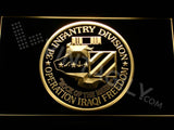 3rd Infantry Division (Operation Iraqi) LED Neon Sign USB - Yellow - TheLedHeroes