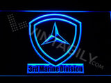 3rd Marine Division LED Neon Sign USB - Blue - TheLedHeroes