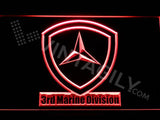 3rd Marine Division LED Neon Sign USB - Red - TheLedHeroes