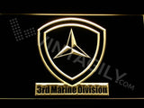 3rd Marine Division LED Neon Sign USB - Yellow - TheLedHeroes